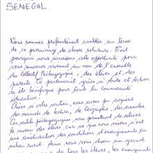 La lettre des enfants - Lecture - REPORTAGES pour enfant - Aide et Action - 3ème vague de correspondance du SENEGAL - Courrier du 14 mai 2008
