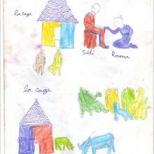 Maisons et personnages - Lecture - REPORTAGES pour enfant - Aide et Action - 3ème vague de correspondance du SENEGAL - Courrier du 14 mai 2008