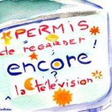...regarder encore la télévision - Dessin - Dessin GRATUIT - Permis de...