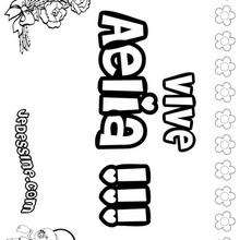 Aelia - Coloriage - Coloriage PRENOMS - Coloriage PRENOMS LETTRE A