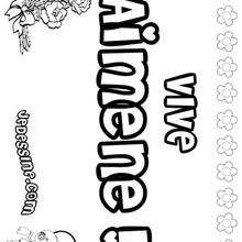 Aimene - Coloriage - Coloriage PRENOMS - Coloriage PRENOMS LETTRE A