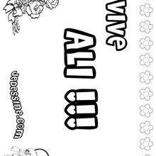 Ali - Coloriage - Coloriage PRENOMS - Coloriage PRENOMS LETTRE A