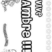 Ambre - Coloriage - Coloriage PRENOMS - Coloriage PRENOMS LETTRE A