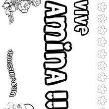 Amina - Coloriage - Coloriage PRENOMS - Coloriage PRENOMS LETTRE A