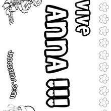 Anna - Coloriage - Coloriage PRENOMS - Coloriage PRENOMS LETTRE A