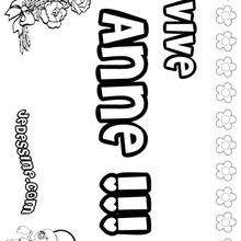 Anne - Coloriage - Coloriage PRENOMS - Coloriage PRENOMS LETTRE A