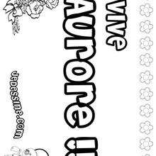 Aurore - Coloriage - Coloriage PRENOMS - Coloriage PRENOMS LETTRE A