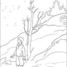 Coloriage : Edmund dans la forêt