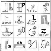 Coloriage : Hieroglyphes