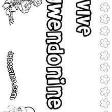 Gwendoline - Coloriage - Coloriage PRENOMS - Coloriage PRENOMS LETTRE G