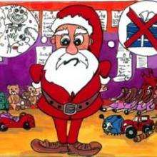 Le Pere-Noël et les jouets - Dessin - Dessin FETES - Images NOEL - Images PERE NOEL