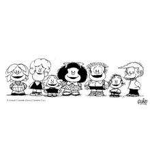 Coloriage de Mafalda et ses amis - Coloriage - Coloriage PERSONNAGE BD - Coloriage MAFALDA - Coloriage MAFALDA GRATUIT