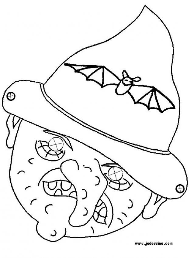 Coloriages coloriage d un masque de sorcière fr coloriage d un masque de sorciere