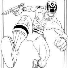Coloriage Power Rangers : Ranger Noir