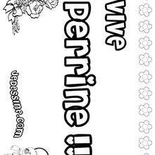 Perrine - Coloriage - Coloriage PRENOMS - Coloriage PRENOMS LETTRE P