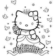 Coloriage de Princesse Kitty - Coloriage - Coloriage HELLO KITTY