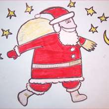 Le Père-Noël sur les toits - Dessin - Apprendre à dessiner - Dessiner des personnages de Noël