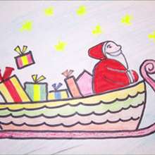 Le traineau du Père-Noël - Dessin - Apprendre à dessiner - Dessiner des personnages de Noël