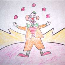 Le Clown Jongleur - Dessin - Apprendre à dessiner - Dessiner des personnages du Cirque