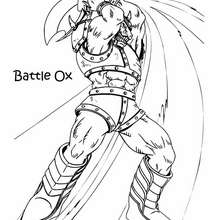 Coloriage de Yu-Gi-Oh : Battle Ox - Coloriage - Coloriage MANGA - Coloriage Yu-Gi-Oh!