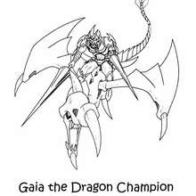Coloriage de Yu-Gi-Oh : Gaia et le dragon - Coloriage - Coloriage MANGA - Coloriage Yu-Gi-Oh!