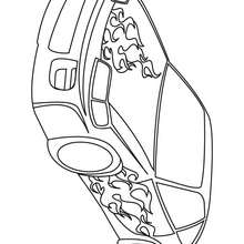 Coloriage d'une voiture tuning - Coloriage - Coloriage VEHICULES - Coloriage VOITURE - Coloriage VOITURE TUNING