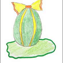 Oeuf de Pâques décoré - Dessin - Apprendre à dessiner - Dessiner Pâques
