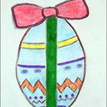Tuto de dessin : Un oeuf de Pâques décoré