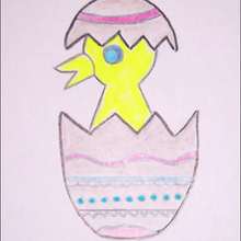 Le poussin dans sa coquille - Dessin - Apprendre à dessiner - Dessiner Pâques