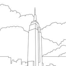 Coloriage de l'Empire State Building - Coloriage - Coloriage HISTOIRE ET PAYS - Coloriage ETATS-UNIS - Coloriage MONUMENTS AMERICAINS