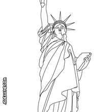 Coloriage de la Statue de la Liberté - Coloriage - Coloriage HISTOIRE ET PAYS - Coloriage ETATS-UNIS - Coloriage MONUMENTS AMERICAINS