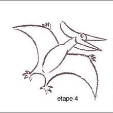 Le Ptéranodon - Dessin - Apprendre à dessiner - Dessiner des dinosaures