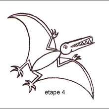 Le Ptérodactyle - Dessin - Apprendre à dessiner - Dessiner des dinosaures