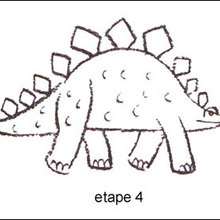 Le Stégosaure - Dessin - Apprendre à dessiner - Dessiner des dinosaures