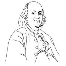 Coloriage de Benjamin Franklin
