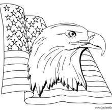 Coloriage de l'aigle symbole américain - Coloriage - Coloriage HISTOIRE ET PAYS - Coloriage ETATS-UNIS - Coloriage AIGLE AMERICAIN
