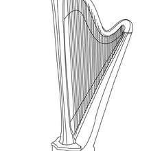 Coloriage d'une harpe