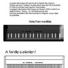 Coloriage d'un piano electrique - Coloriage - Coloriage GRATUIT - Coloriage INSTRUMENTS DE MUSIQUE