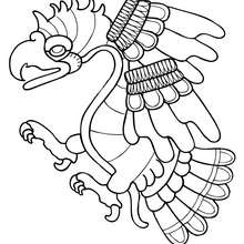 Coloriage : Aigle Aztèque