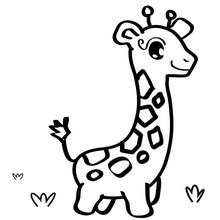 Coloriage d'une girafe - Coloriage - Coloriage GRATUIT - Coloriage GRATUIT POUR LES PETITS