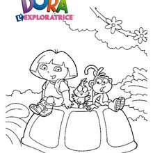 Coloriage de Dora et ses amis - Coloriage - Coloriage DORA - Coloriages DORA