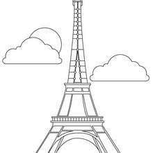 Coloriage de la Tour Eiffel à Paris - Coloriage - Coloriage HISTOIRE ET PAYS - Coloriage FRANCE - Coloriage MONUMENTS FRANCAIS