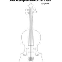 Dessine un violon - Coloriage - Coloriage GRATUIT - Coloriage INSTRUMENTS DE MUSIQUE