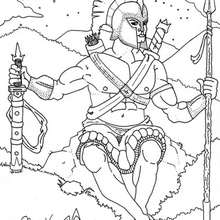 Coloriage du dieu grec Ares - Coloriage - Coloriage HISTOIRE ET PAYS - Coloriage MYTHOLOGIE GRECQUE