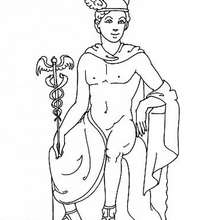 Personnage mythologique : Coloriage du dieu grec Hermès