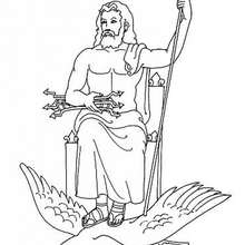 Personnage mythologique : Coloriage du dieu grec Zeus
