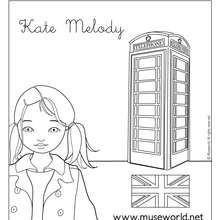 Coloriage de Kate à Londres