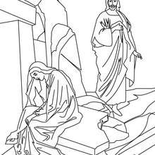Coloriage de Jésus Christ et Marie-Madeleine