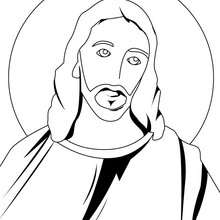 Coloriage du portrait de Jésus Christ - Coloriage - Coloriage FETES - Coloriage NOEL - Coloriage PERSONNAGES RELIGIEUX - Coloriage JESUS - Coloriage JESUS CHRIST