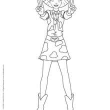 Clover - Fashion 3 - Coloriage - Coloriage TOTALLY SPIES - Coloriage CLOVER